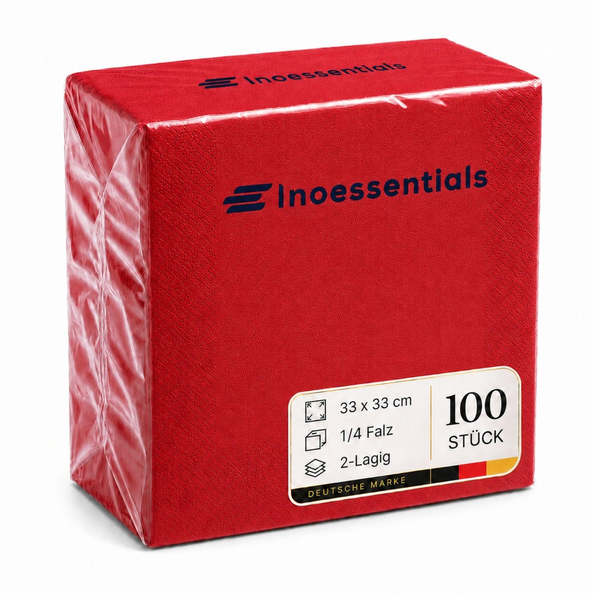 Servetten 33 x 33 cm - 2-laags rood - eenkleurig - wegwerp voor feest - ShopVlot