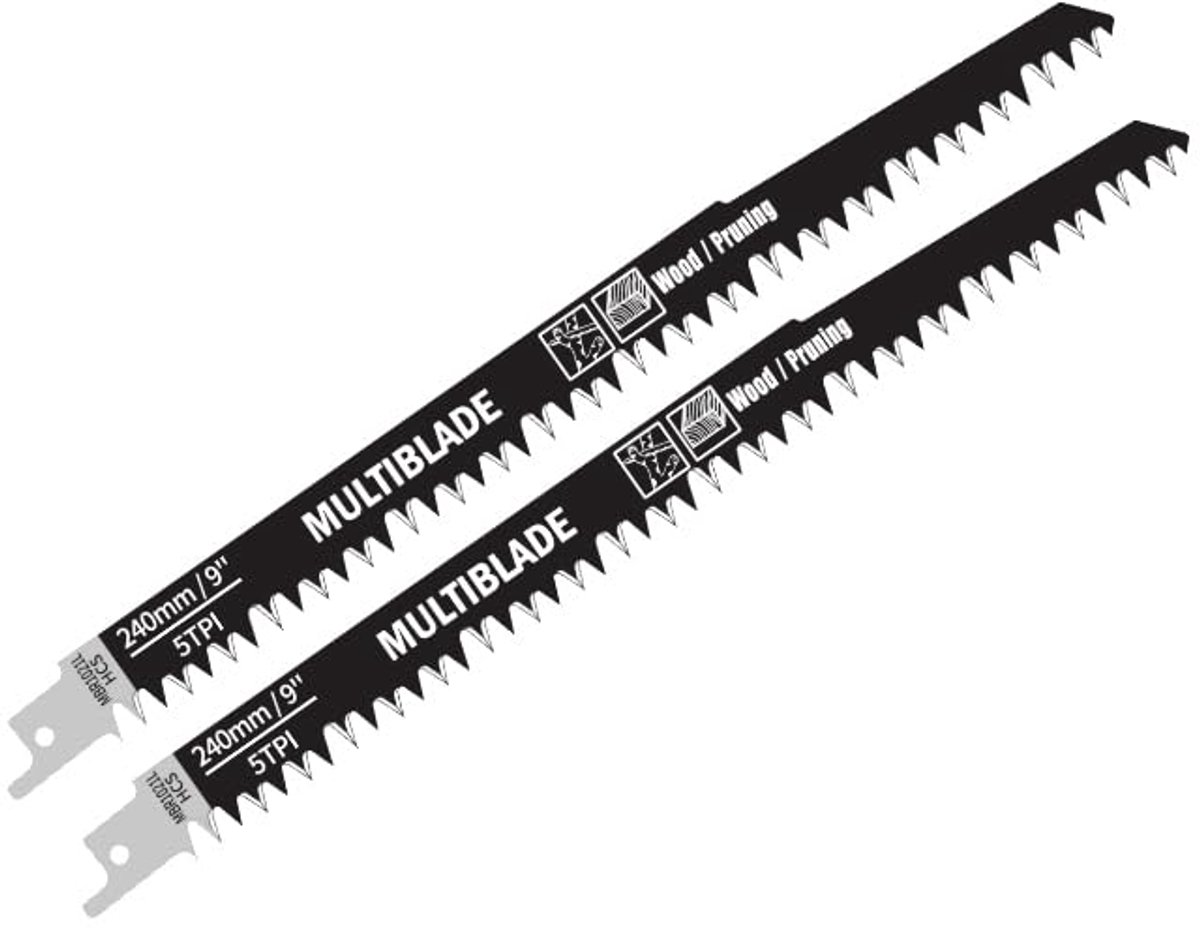 Reciprozagenblad 240 mm - 2 stuks - voor hout - robuust en duurzaam - ShopVlot
