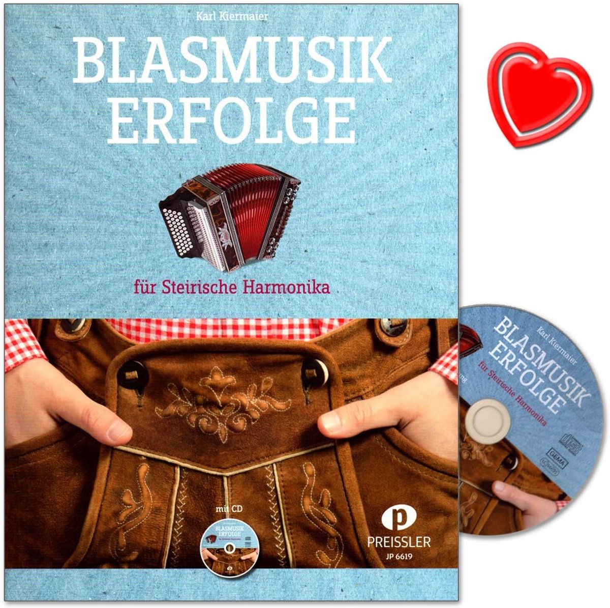 Steirische harmonica muziekboek - 20 populaire titels - inclusief CD en handletter tafel - leer eenvoudig spelen - ShopVlot