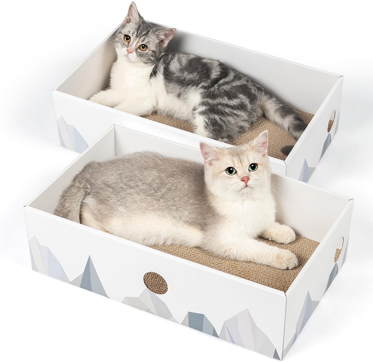 Katten Krabplank met Opbergdoos - Multifunctionele Krabplank voor Katten - Duurzaam Krabkarton met Opbergruimte - Katten Speelaccessoire voor Nagelverzorging en Speelplezier - Ruimtebesparend Design