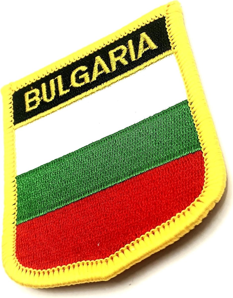 Borduurpatch Bulgarije - Europese EU-vlag - Gestikt - Ideaal voor kledingdecoratie - ShopVlot