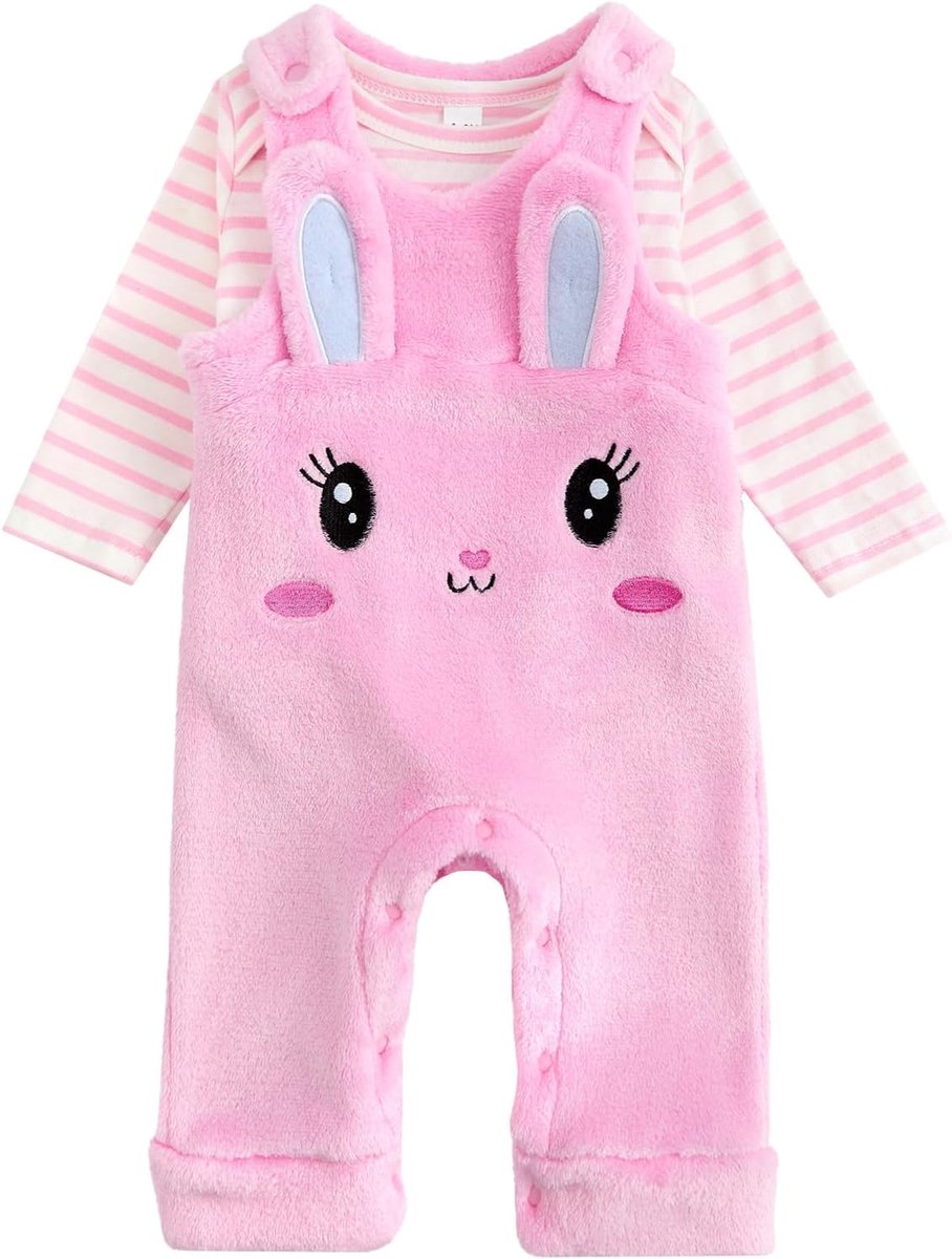 Dungarees voor baby's 0-12 maanden - Mouwloos - Schattige set - Comfortabel voor dagelijks gebruik - SnelShoppen