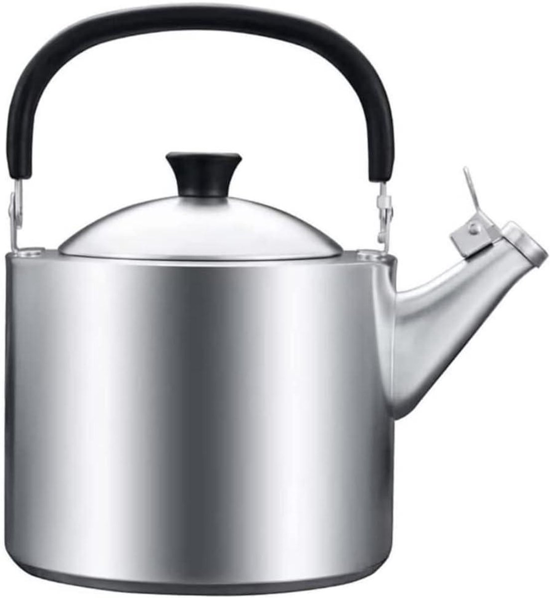 Theeketel RVS - Waterkoker Fluitketel - Koffie Thee Zetten - Anti-brand Handvat - 3.5 Liter - Zilver