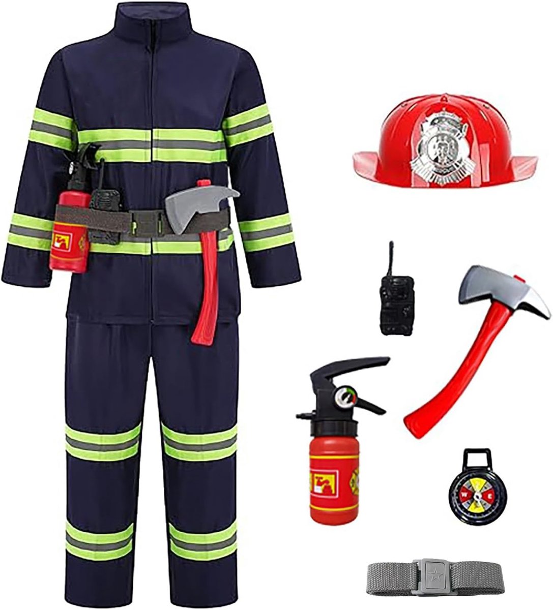 Baby boy set brandweerman 86-92 - driedelige rollenspel set - schoolspeelgoed accessoires - stimuleert fantasie - SnelShoppen