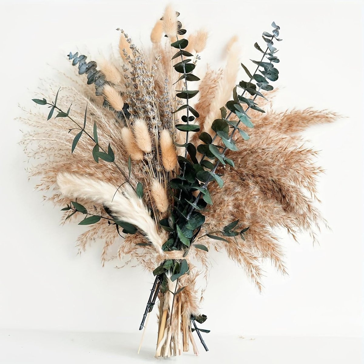 Decoratieve pampasgras boeket 92 stuks - Natuurlijke gedroogde bloemen - Boho stijl - ShopVlot