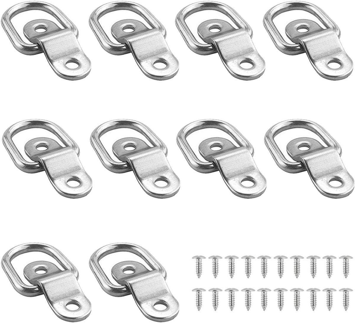 D-lashing rings set 10 stuks - verzinkt staal - sterke bevestiging - ideaal voor lading op trailers - ShopVlot