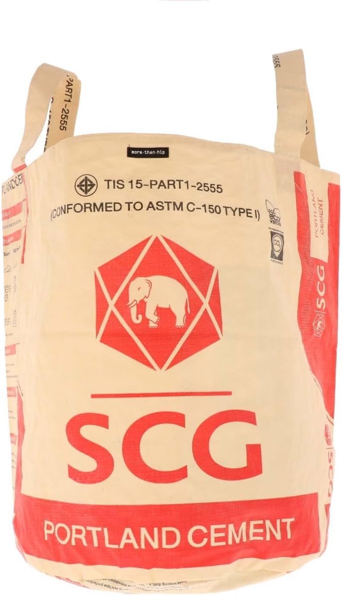 Wasmand groot - olifant rood - gerecycled cementzakken - multifunctioneel voor was en speelgoed - ShopVlot