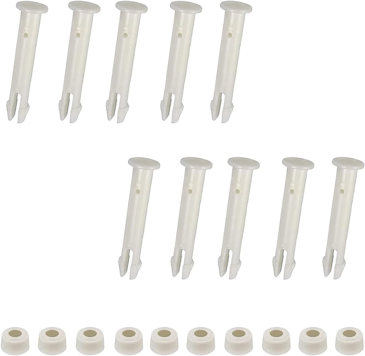 Plastic zwembad verbindingspinnen 10 stuks - vervangonderdelen - met rubberen afdichtingen - voorkomt roest in frame - ShopVlot