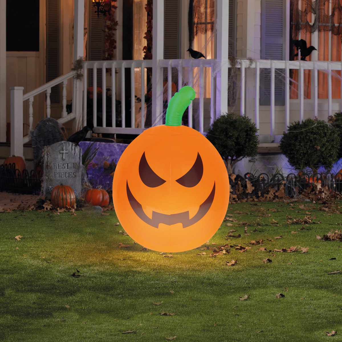 Opblaasbare RGB LED Halloween pompoen - 40 cm 1 Stuks [58943]