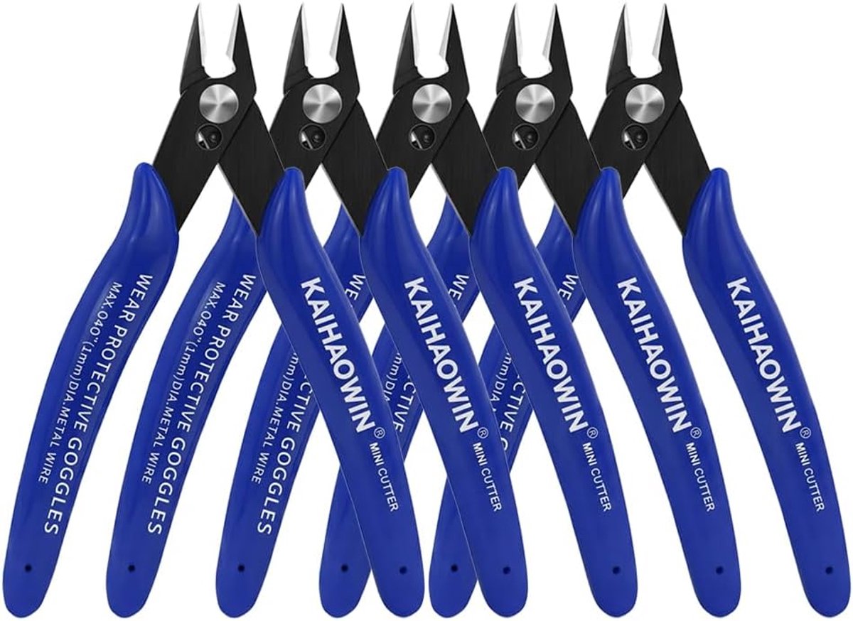 Mini draadknipper 127mm - speciale staal - 5-pack - ideaal voor elektronica en sieraden - ShopVlot