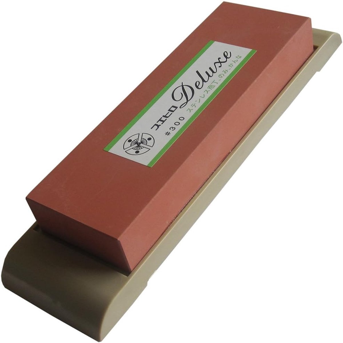Slijpsteen medium 300-grit - rode kleur - 150×50×20mm - ideaal voor het slijpen van messen - ShopVlot