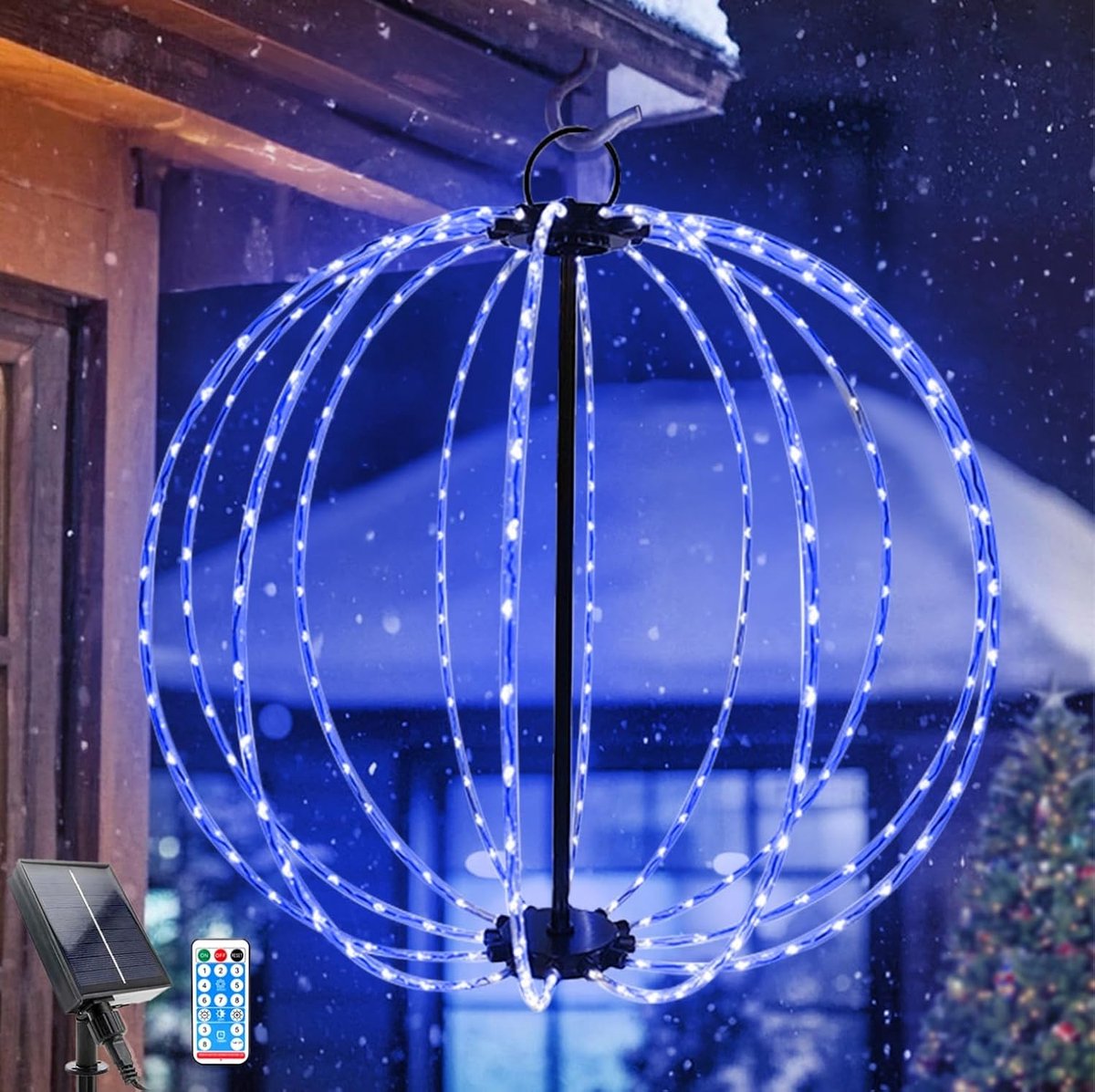 Solar Lantaarn 30 cm - 8 Modi - IP65 Waterdicht - Ideaal voor Tuinverlichting - ShopVlot