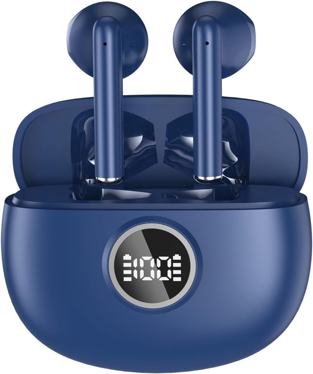 Bluetooth hoofdtelefoon - 6D diepe bas - draadloos met ruisonderdrukking - 40 uur speeltijd - ShopVlot