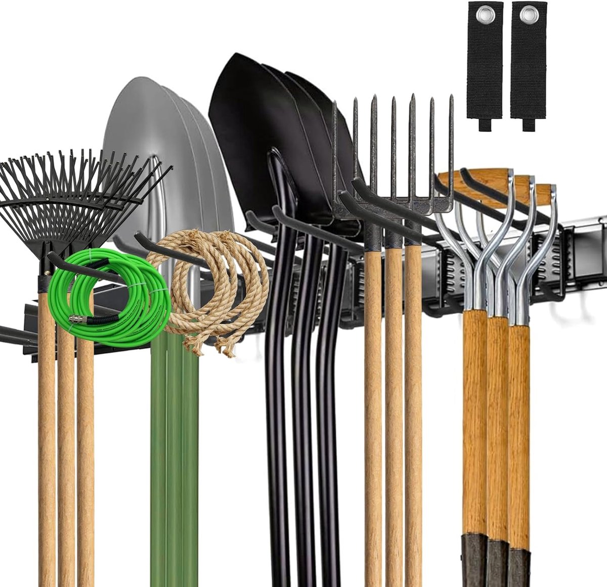 Tuinhulpmiddel houder - muurbevestiging - met 3 rails - voor optimale organisatie - ShopVlot