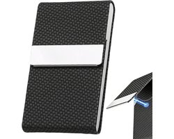 Visitekaartjesetui roestvrij staal - slank en elegant - magneetsluiting - perfect voor professioneel gebruik - ShopVlot