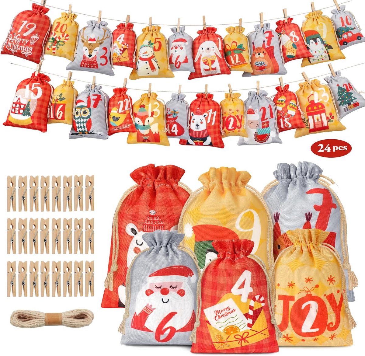 Adventskalender om te vullen - 333 kg - creatief cadeau - voor een persoonlijke touch - ShopVlot