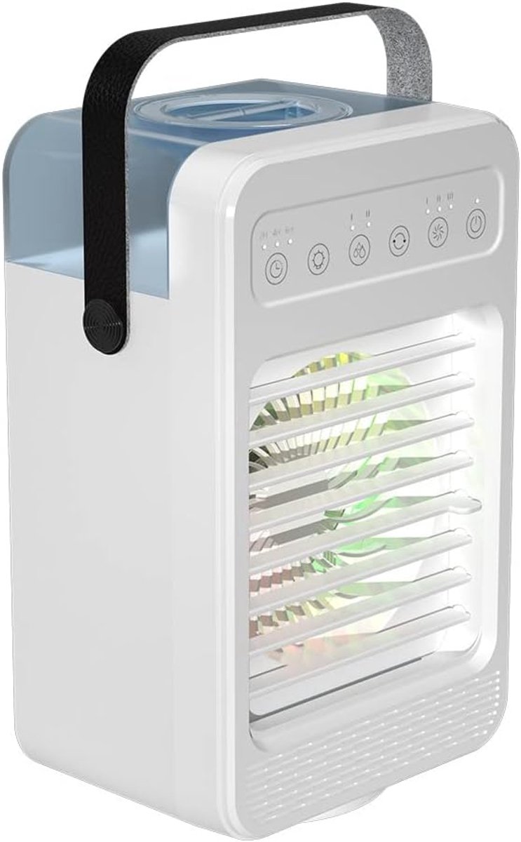 Draagbare airconditioning - 4 snelheden - 600 ml watertank - krachtige koeling voor binnen - ShopVlot