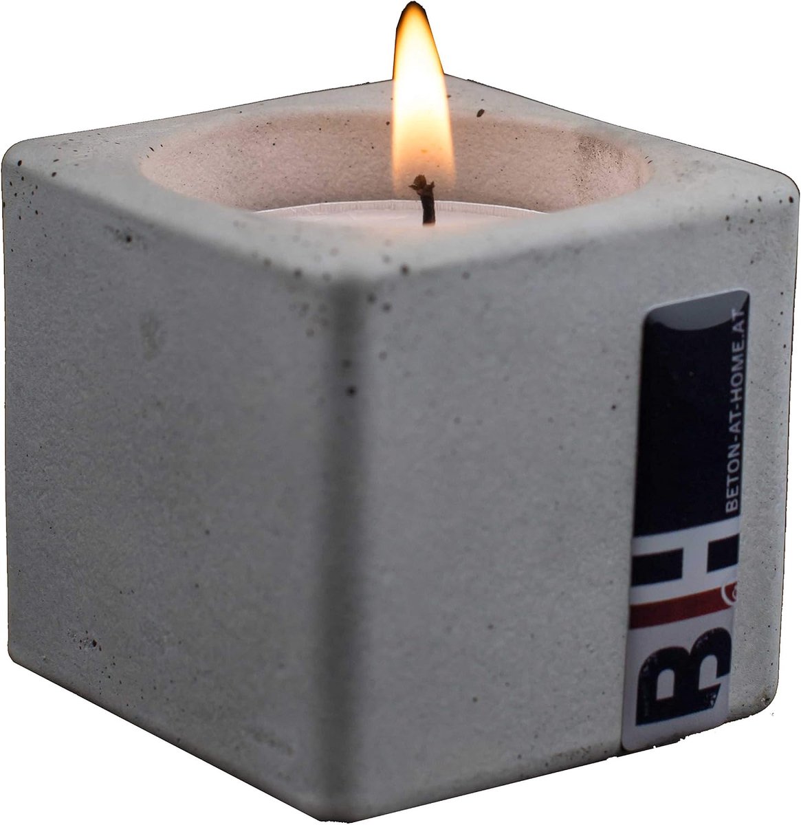 Theelichthouder 4,5 cm - Beton - Asymmetrisch design - Perfect voor sfeervolle verlichting - ShopVlot