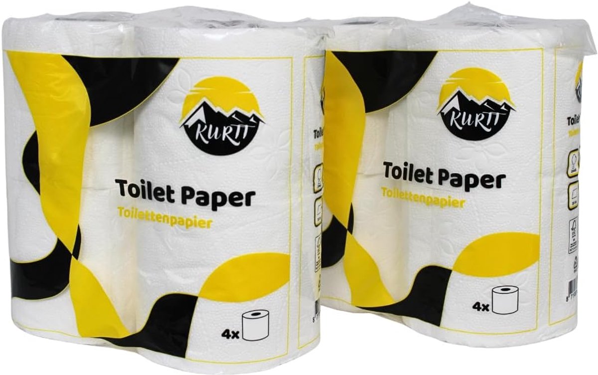 Toiletpapier 2-laags 200 vellen - 100% cellulose - extra zacht - absorberend - ShopVlot