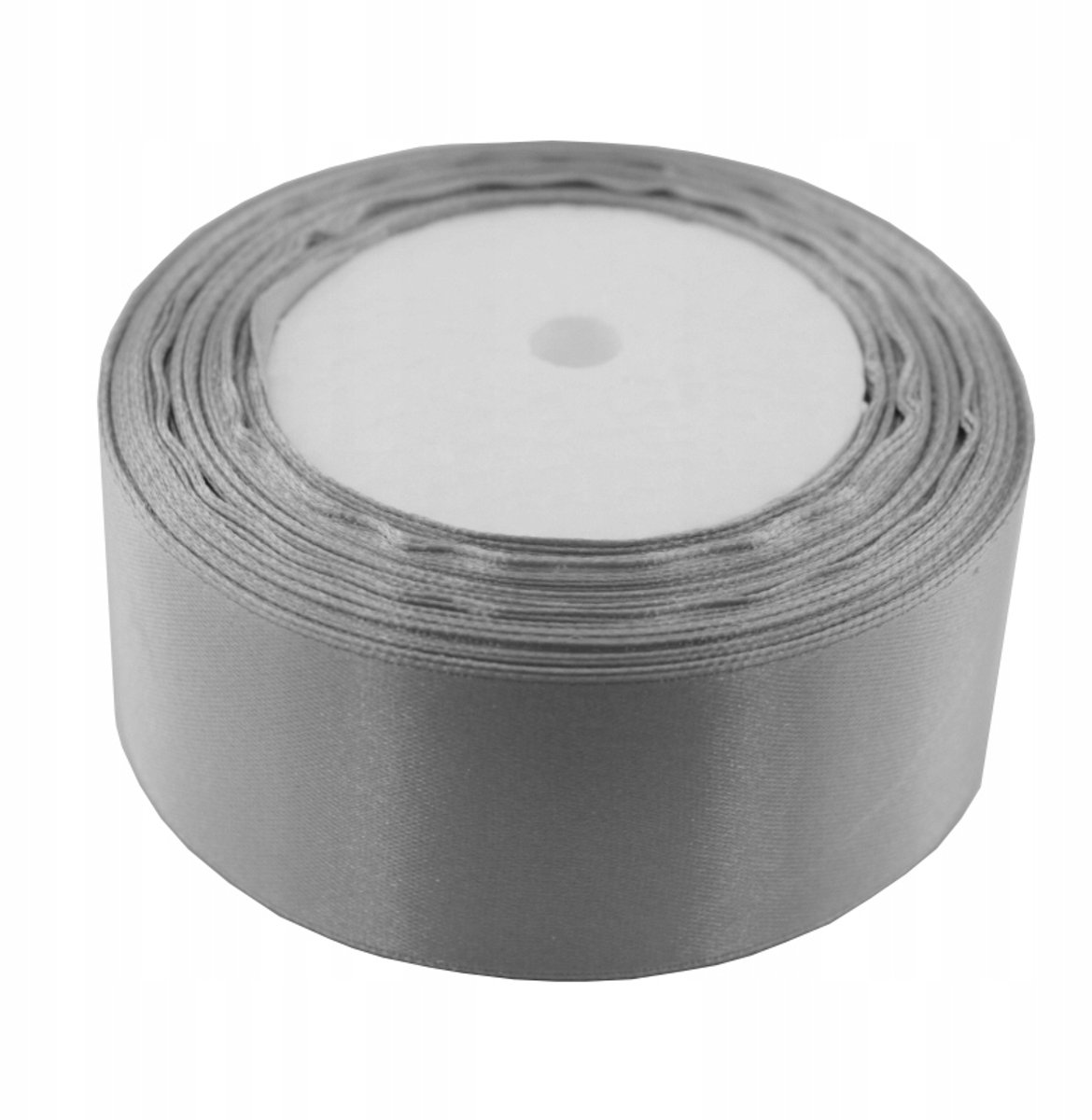 Grijze Satine Lint - 40mm breed, 23 meter rol - Decoratie & Knutselen