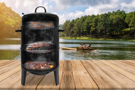3-in-1 Grill, Smoker & Vuurschaal - Staal - Draagbaar — afbeelding 4