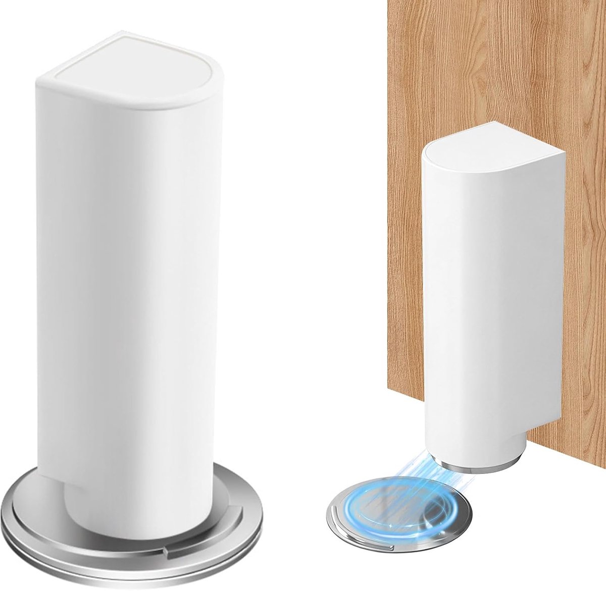 Magnetische deurstopper - zelfklevend - roestvrij staal - wandbescherming voor deuren - ShopVlot