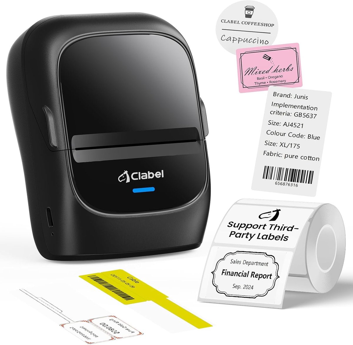 Etikettenprinter CLABEL 221B - zelfklevend - compatibel met derden - bespaar tot 300% - ShopVlot