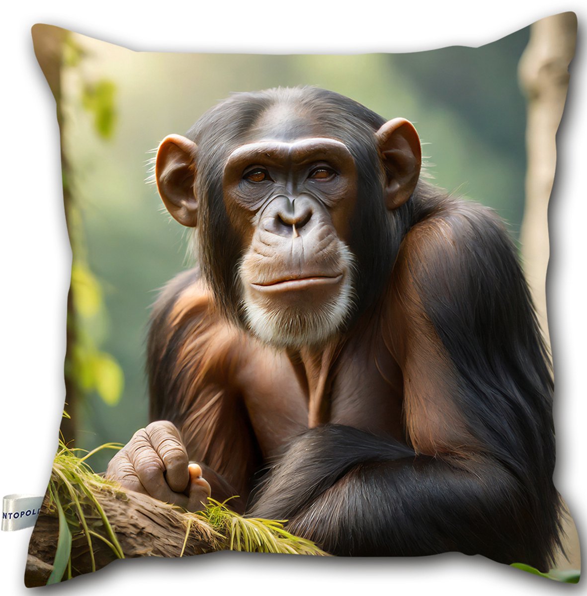 Decoratieve Aap Kussen 40x40cm - Zachte Siliconen Vulling