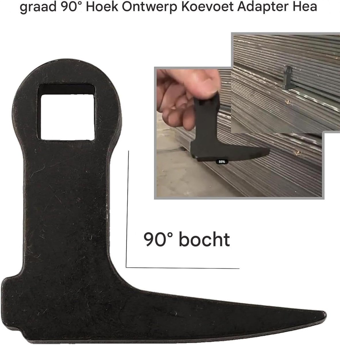 Adapter Pry Bar Sleutel - Breekijzer Kopgereedschap - Krappe Ruimtes Repareren - Meervoudige Hoek Constructie - 1/2 inch Aandrijving - Metaal
