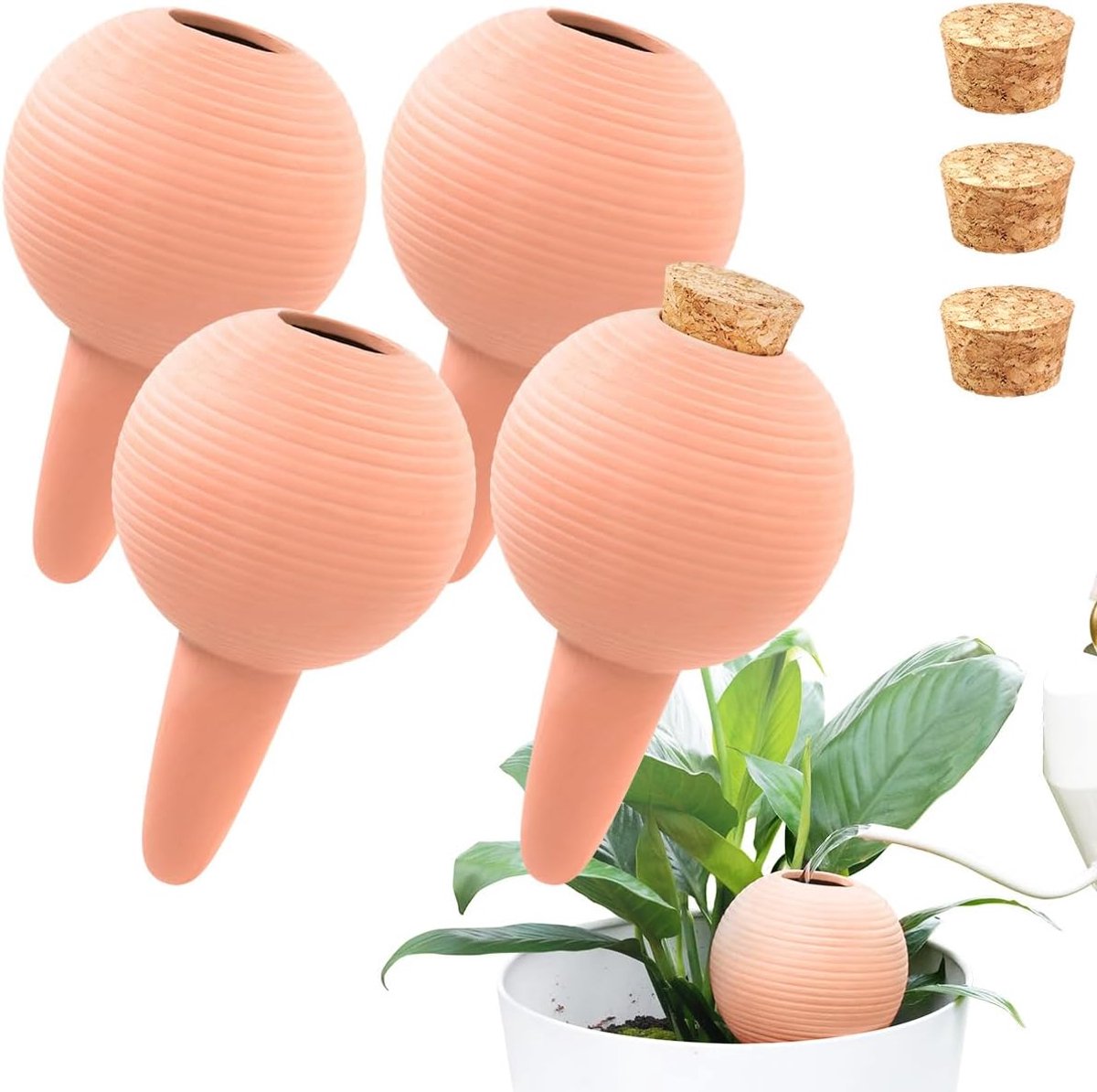 Irrigatieballen 400 ml - Terracotta - Automatische plantenbewatering - Tot 18 dagen zorgeloos water geven - SnelShoppen