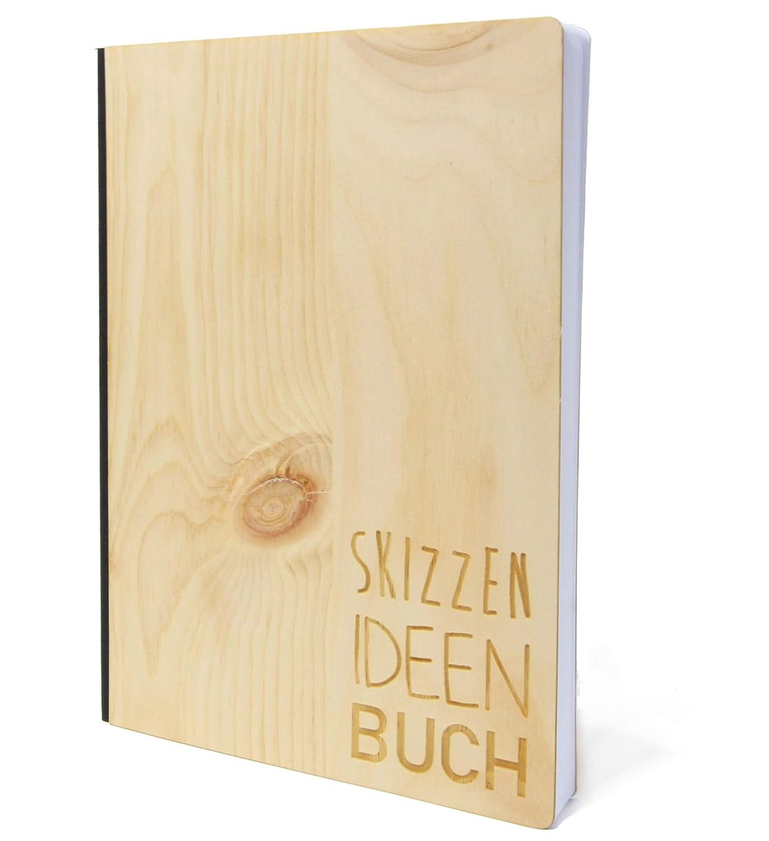 Notitieboek A5 - houten omslag - 192 blanco pagina's - ideaal voor schetsen en ideeën - SnelShoppen