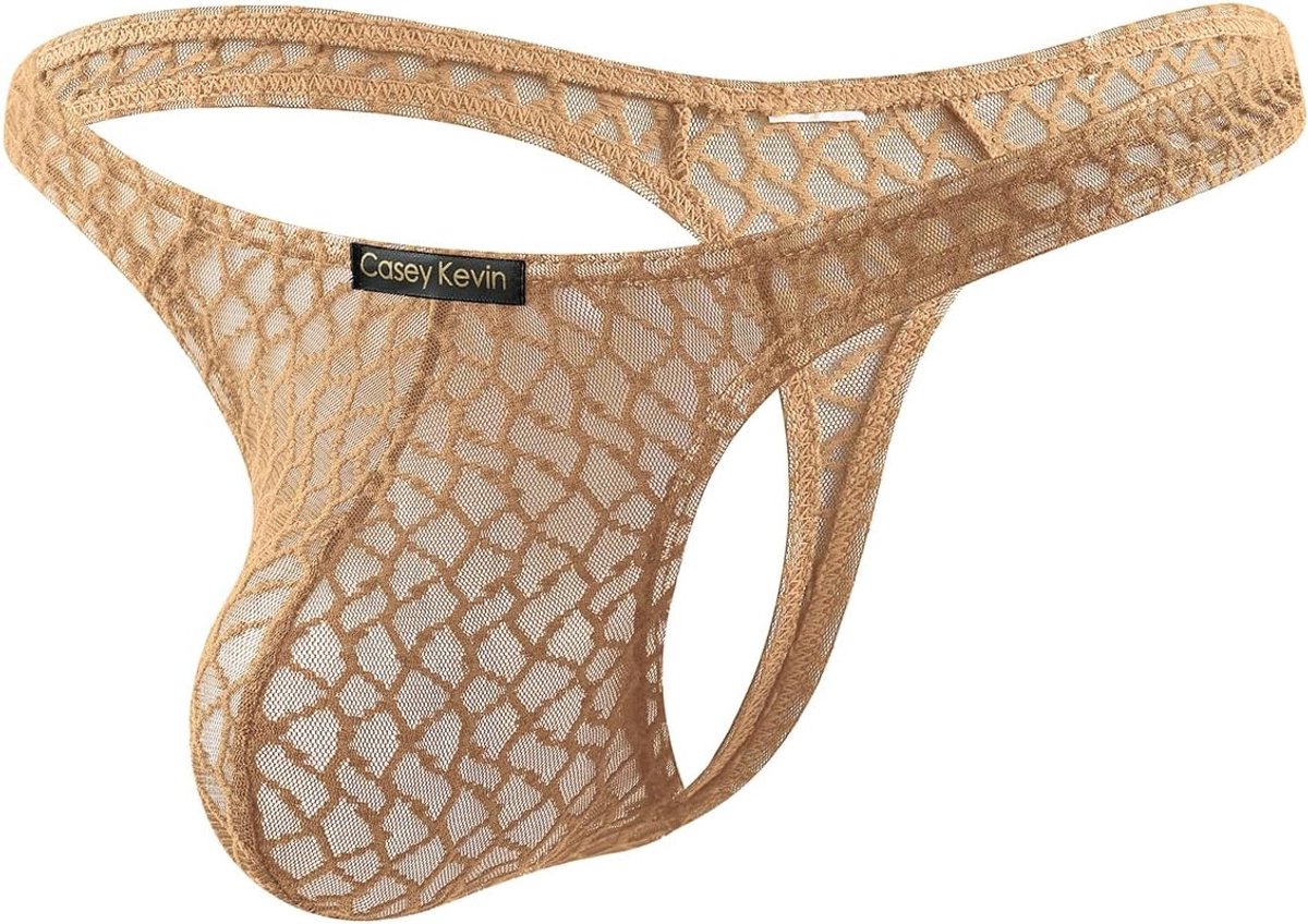 G-string thong mannen - doorzichtig mesh - sexy laag in de taille - perfect voor speciale gelegenheden - SnelShoppen