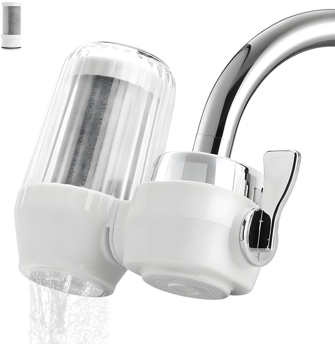 Kraanwaterfilter - dubbele functie - verwijdering van chloor en zware metalen - veilig drinkwater - SnelShoppen