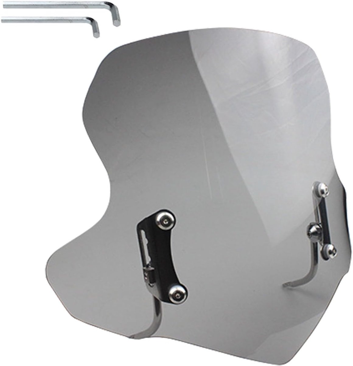 Scooter Windscherm - Motorruit Acryl - Comfortabele Rit - Krasbestendig Materiaal - Universele Pasvorm - Grijs