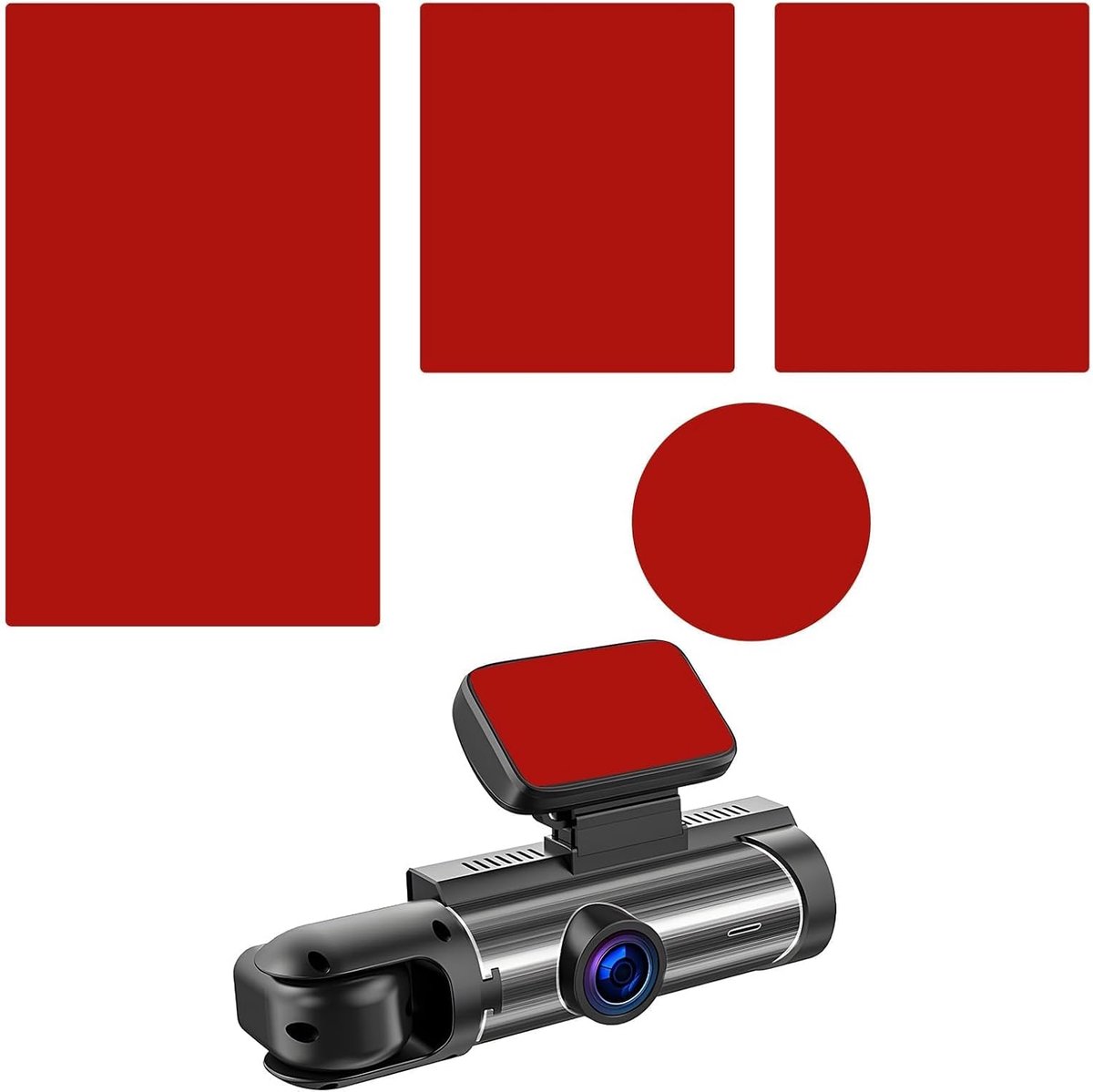 SnelShoppen - Self Adhesive Pads voor Dashcams - Set van 4 Stuks - Hittebestendig en Extra Sterk - Zelfklevend voor Voorruit, GPS, Smartphone Houder -