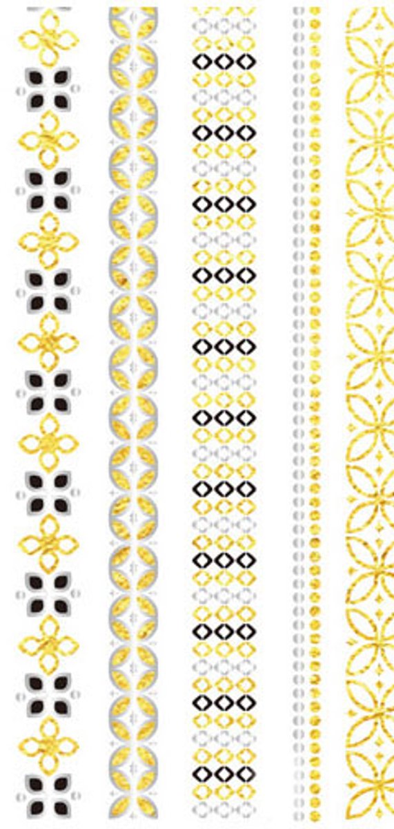Tijdelijke tattoo sieraad golden sparkle enkel 3 dagen