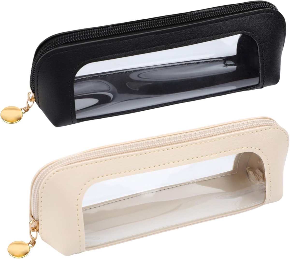 make-uptas 2-pack - waterdicht PVC - transparant ontwerp - snel toegang tot make-up - SnelShoppen
