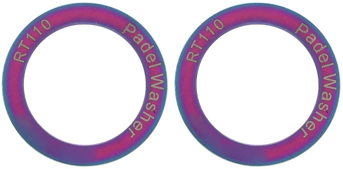 Pedaalringen Fiets - Pedaal spacers - Minder Wrijving - Titaniumlegering - 2 stuks - Kleurrijk