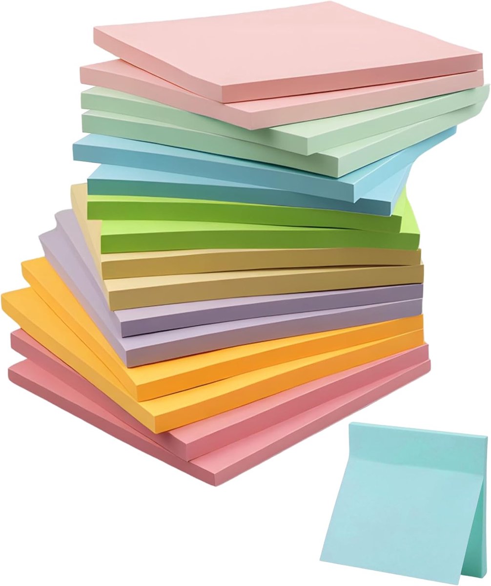 Sticky Notes 800 stuks 76x76mm - Neon kleuren - Sterke hechting - Ideaal voor school en kantoor - ShopVlot