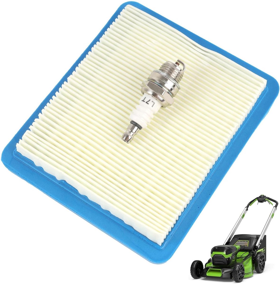 Luchtfilter & Ontstekingskaars voor Grasmaaiers - Vervanging voor Briggs & Stratton 625 650 675 - ShopVlot