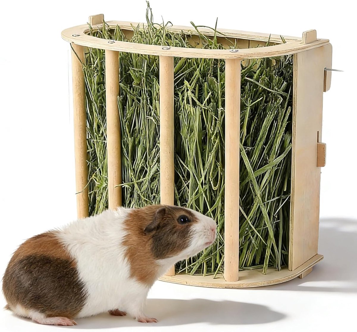 Hooi rek Meerschweinchen - Natuurlijk hout - Robuust en veilig - Ideaal voor knaagdieren - ShopVlot