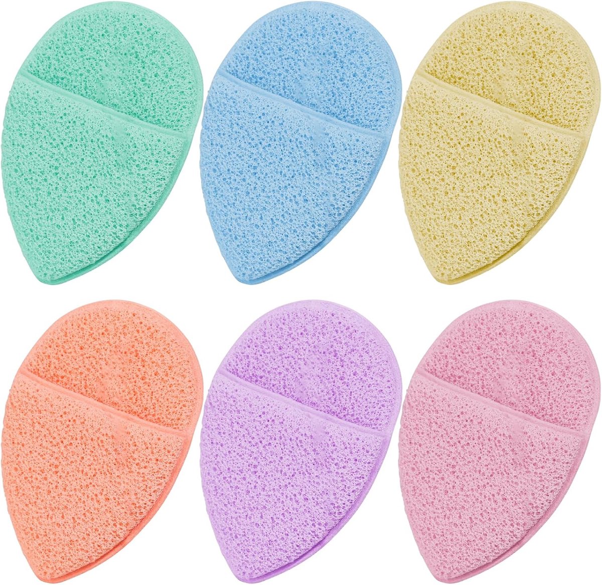 Herbruikbare make-uppads 6 stuks - wasbare gezichtsreinigingssponzen - zachte peeling-pads - effectieve reiniging - ShopVlot