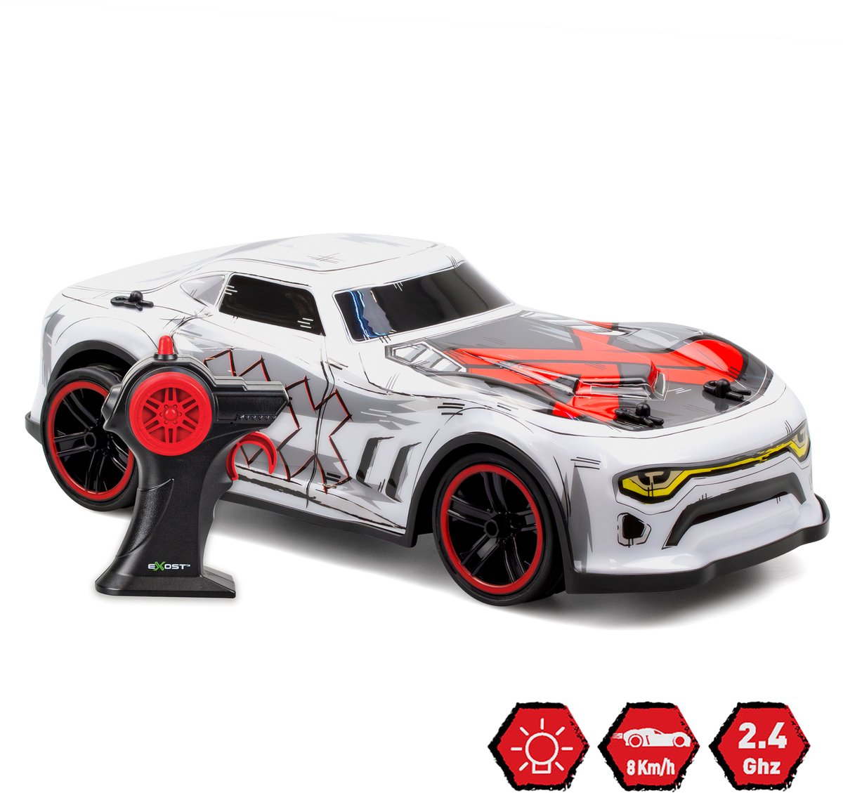 Exost Soul Dash - RC Auto 1:14 - Bestuurbare auto met licht & geluid