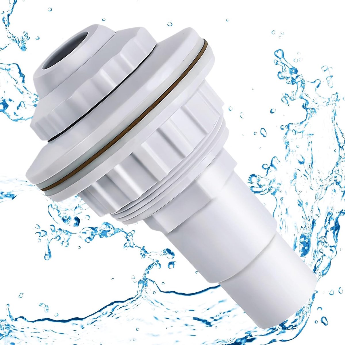 Inlaatventiel zwembad 32mm - verstelbaar roestvrij staal - met draaiende kop - gelijkmatige waterdistributie - ShopVlot