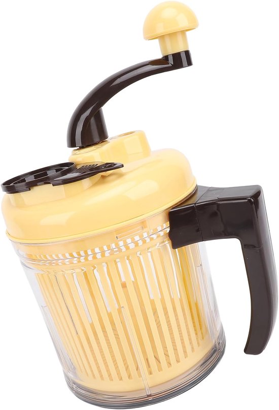 Keukenmachine Handmatig - Groentehakker Vleesmolen - Maaltijden Bereiden - Met Mand en Garde - 2500 ml - Grijs — afbeelding 5