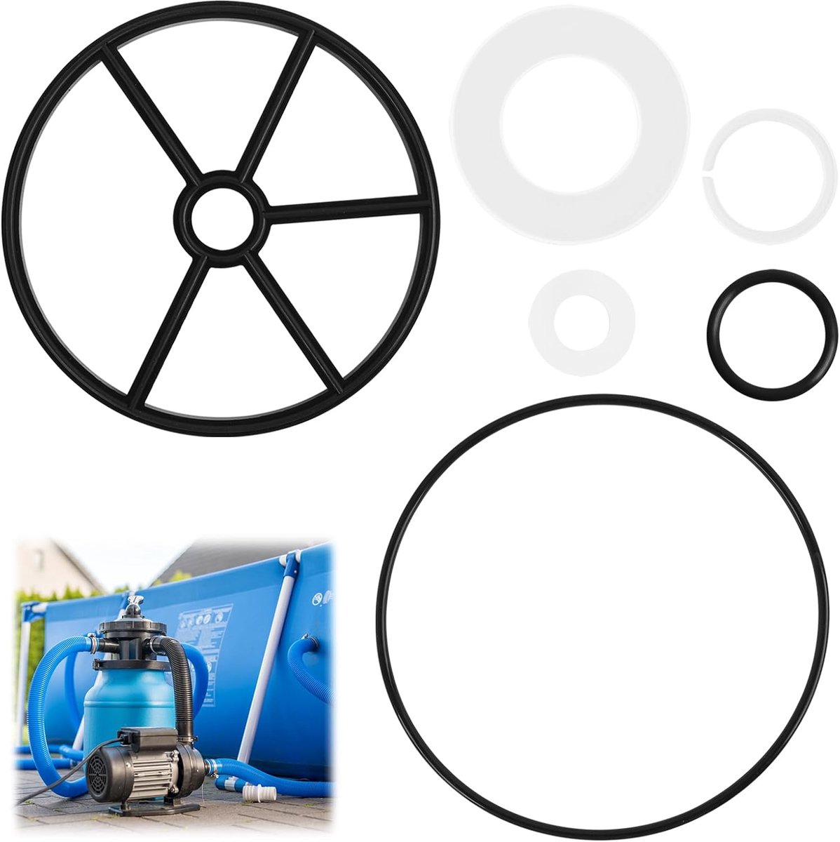 Spider Seal Repair Kit - O-Ring en Spider Seal - Compatibel met Hayward Vari-Flo XL Valve - Voor zwembadfilters - ShopVlot
