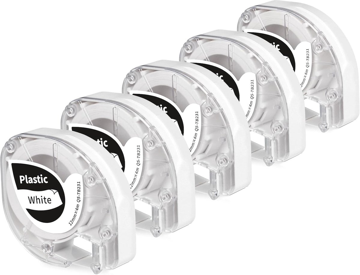 Compatible with Phomemo P12 Label Tape Original 12mm x 4m Plastic White Label Tape, Compatible with Phomemo P12 Pro - ShopVlot
