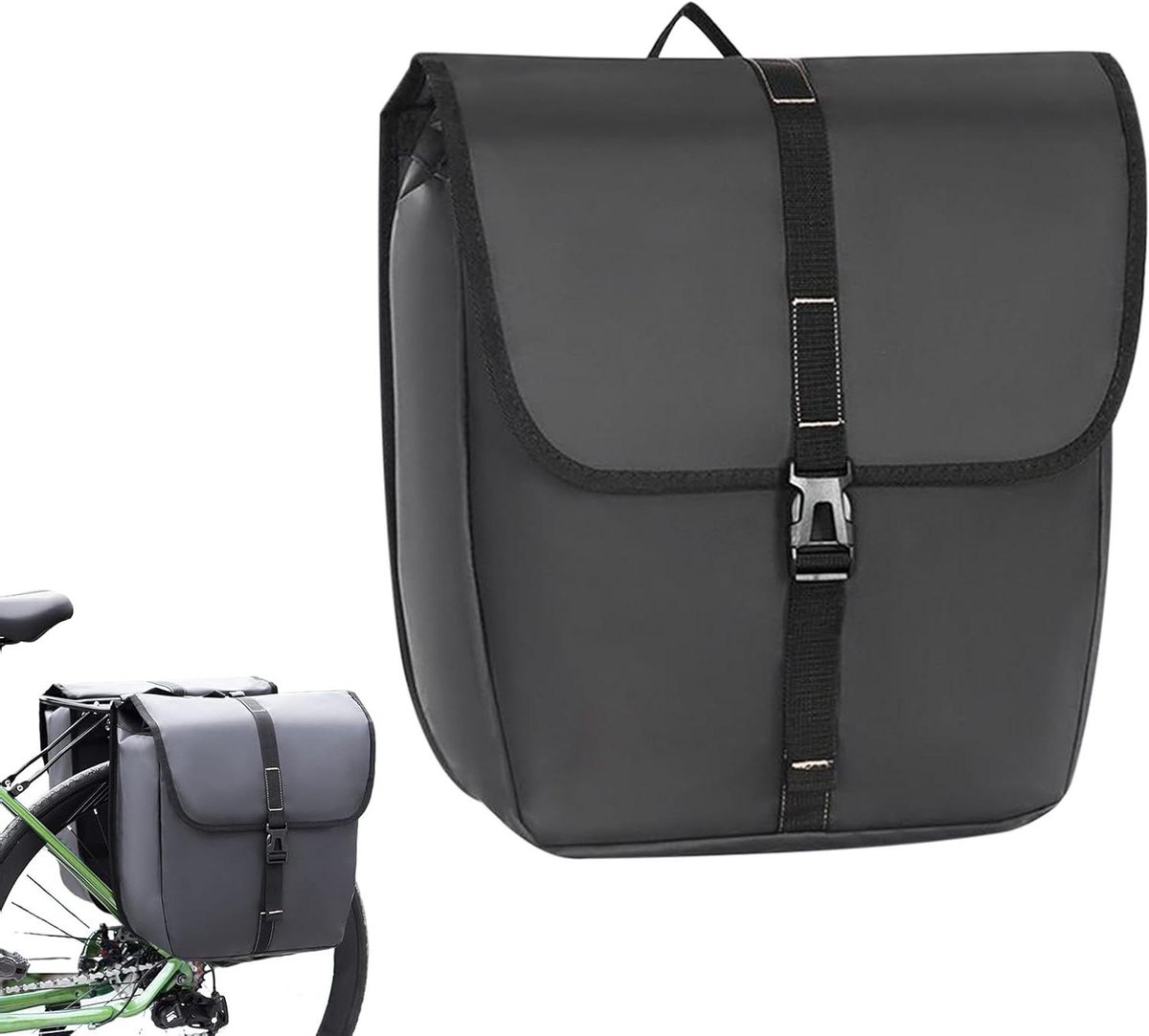 Fietstas Set - Fietsbagage - Dagelijks Gebruik - Waterdicht Oxford Doek - 20 Liter - Zwart