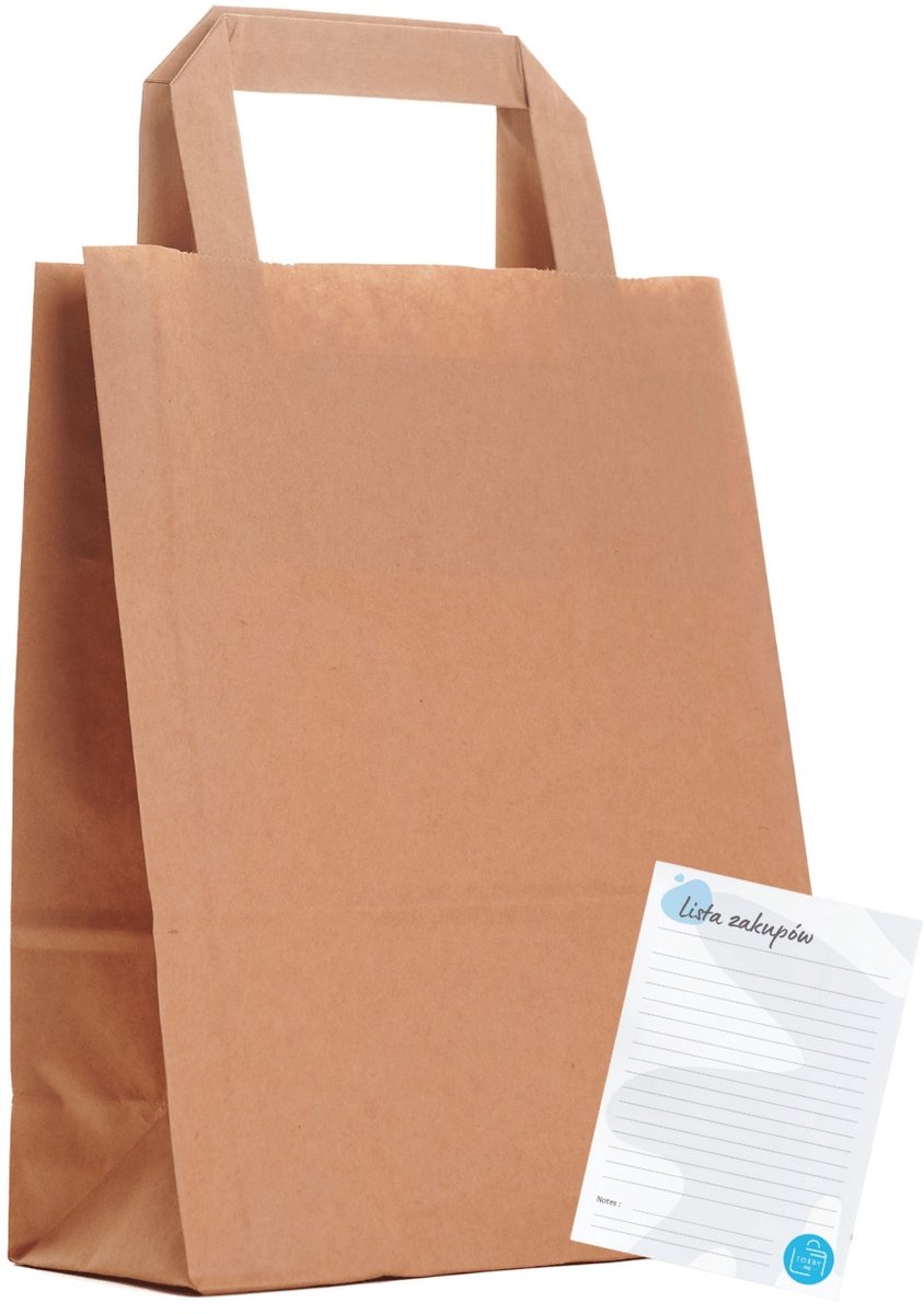 10x Papieren Cadeauzakjes Bruin A5 Mini 18x9x23cm - Eco Vriendelijk