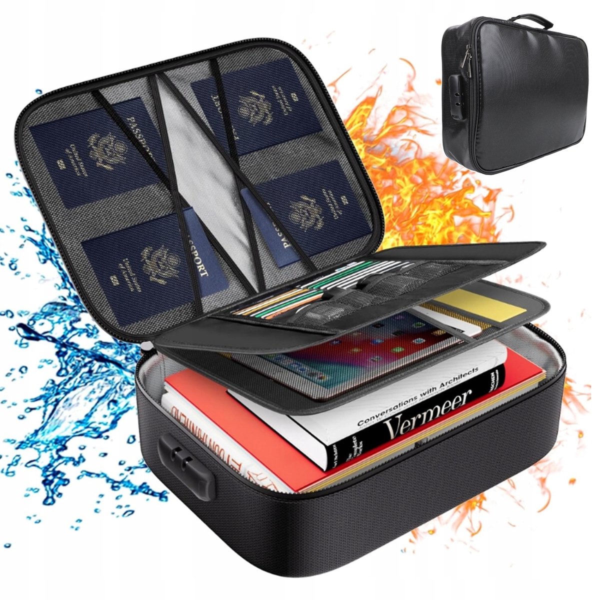 Brandloze Brandveilige & Waterdichte Document- & Laptoptas
